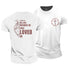 Men's We love because he first loved us Cotton T-Shirt